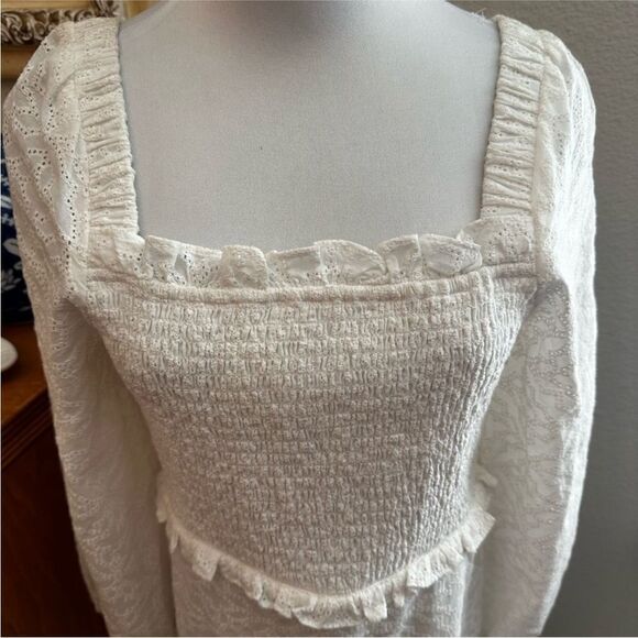 NWT Veronica Beard Denise Smocked
Bodice Peplum PuffSleeve Mini Dress-S6 - Picture 5 of 8